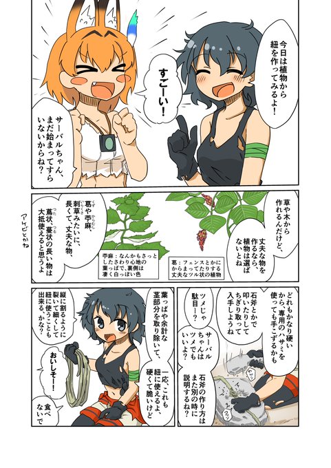 【再掲】紐作り
#サーバイバルフレンズ 