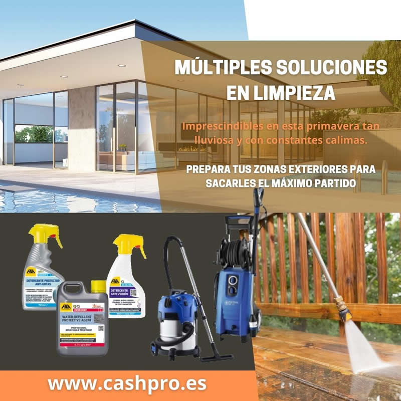 CashProshop's tweet photo. 📲 Consulta en nuestra web las diferentes opciones que tenemos disponibles para limpiar tus zonas exteriores.

👉 Después de un inicio de Primavera bastante lluvioso y con muchas calimas, necesitas de soluciones especificas de limpieza que sean eficientes y duraderas. https://t.co/GoGZrv7IKu