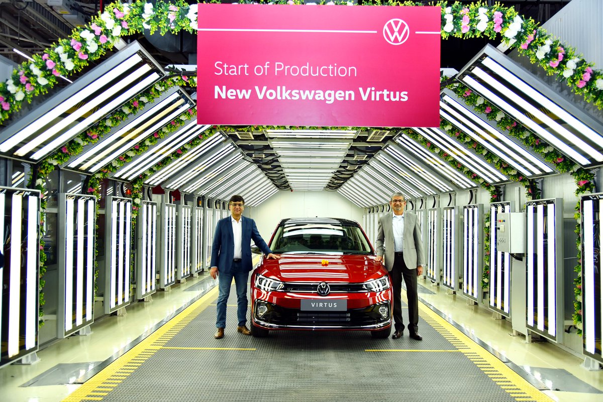 News ➡️ @volkswagenindia has commenced production of the Virtus sedan, ahead of its expected launch in May. Pre-bookings open.