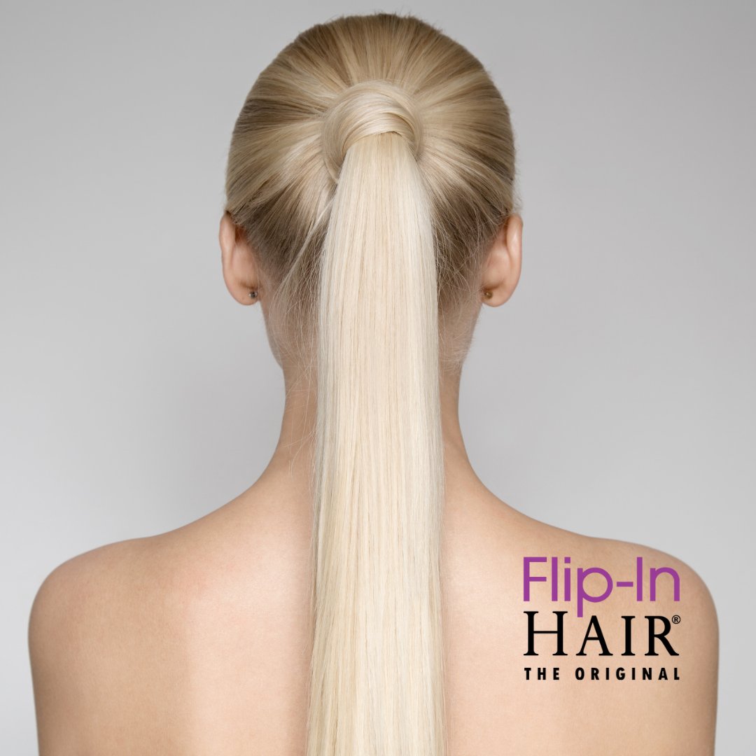 Get the extra #length and #volume you want with #FlipInHair Ponytail! 💁‍♀️

Give your #ponytail some instant lift with our unique luxury #hairextensions. ✨

With no clips, glue or weaving, this product simply hooks around your existing ponytail - what more could you ask for?