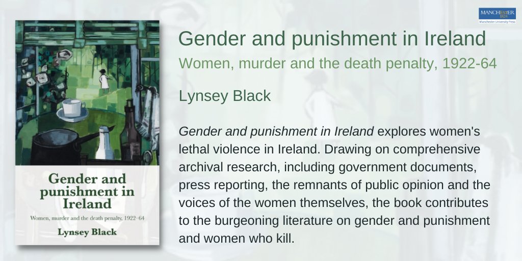 ManchesterUP's tweet photo. Available to order now!

Gender and punishment in Ireland: Women, murder and the death penalty, 1922-64.

By Lynsey Black @blalygamal 

➡️ https://t.co/RUH7iKoSKg

#ModernHistory #IrishHistory #Gender #Law #SocialHistory #Ireland https://t.co/tPJOZCWjEG