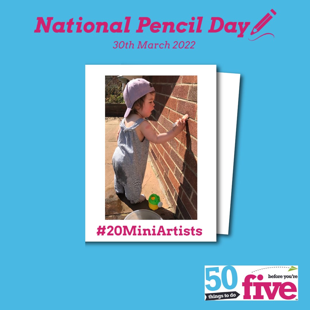 50TTD's tweet photo. For #NationalPencilDay try #20MiniArtist and let the creativity flow. Use some pencils to draw a masterpiece. Doing this is enables children to develop their motor skills such as co-ordination. #GetCreative ✏️ https://t.co/JSx1VDvjKC