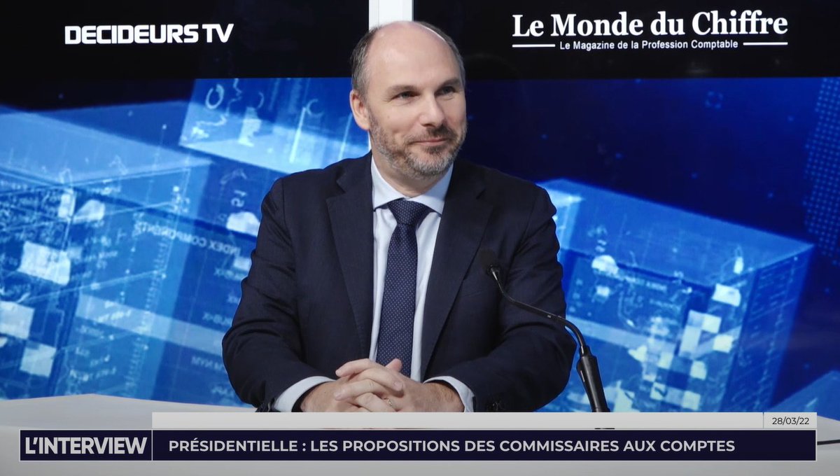 HuguesRob's tweet photo. [Décideurs TV] L'interview : Présidentielle, les propositions des commissaires aux comptes @YannickOllivier @CNCC_audit sur @DECIDEURSTV @mondeduchiffre #Presidentielle2022 #commissairesauxcomptes #audit #entreprise #economie #interviewLMC https://t.co/NCjDLdzm3P https://t.co/cGnCVXh7CD