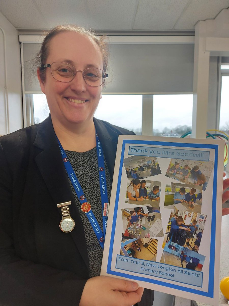 PenworthamGH's tweet photo. Thank you so much to Year 5 pupils @NLASprimarySch for their visit to the Science Department today and for the wonderful thank you card! Year 5, you are an absolute credit to your school. https://t.co/i9LMAQem6L