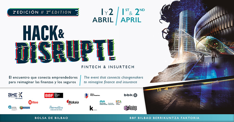 🙌 ¡Un año más volvemos a participar en el Hack &amp; Discrupt de 2022! <a href="/BbfFintech/">BBF Fintech</a> 

El 1 y 2 de Abril en el edificio de la bolsa de Bilbao resuelve retos sobre banca sostenible, #blockchain, #bigdata y #digitalización.

📣 Inscripción: ow.ly/M42Y50IvUKl