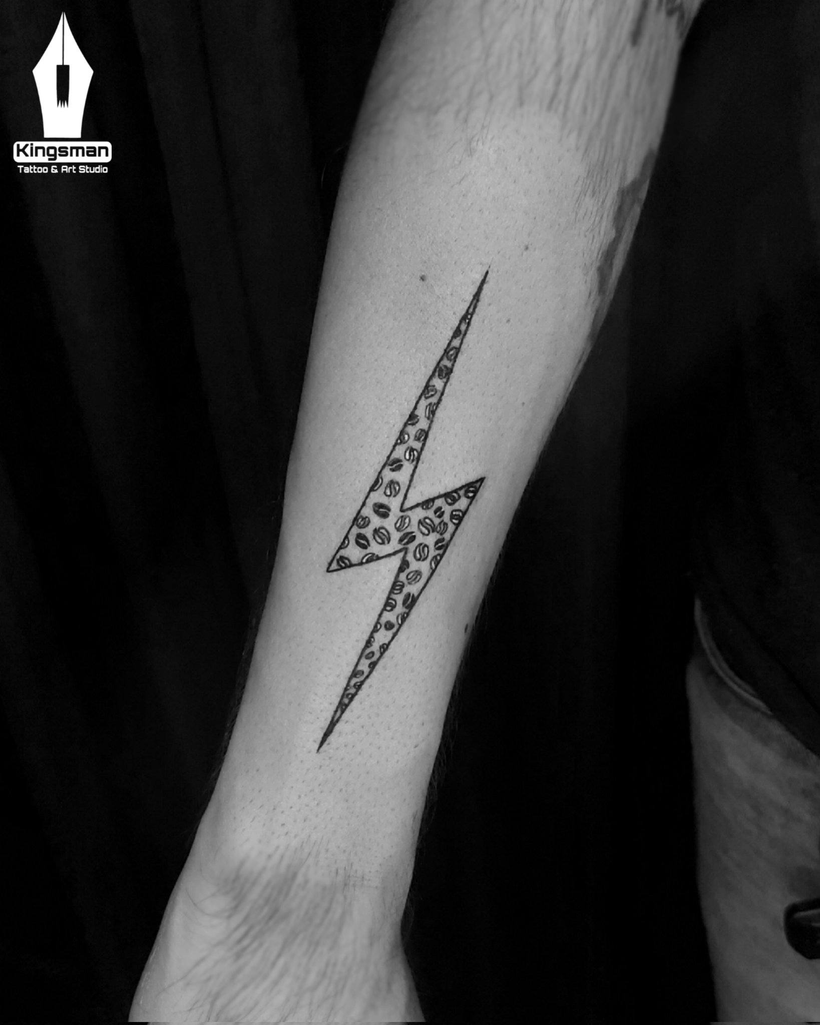 Hand, white tattoo design with lightning strike,design, sketch, hi-res, 4k,  monochromatic, white background, paper on Craiyon