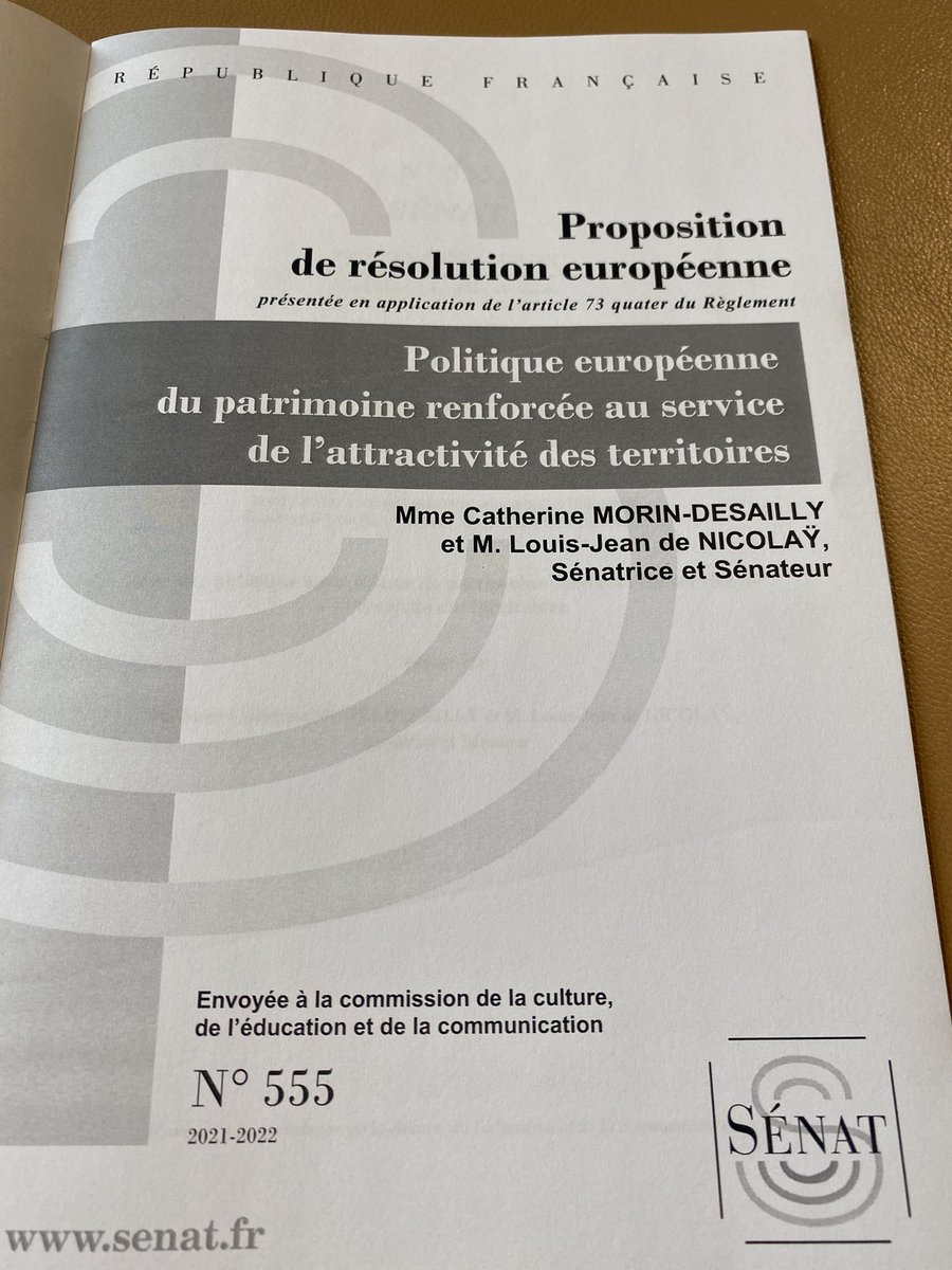C_MorinDesailly's tweet photo. Avec mon collègue @louis_nicolay, au @MinistereCC pour présenter nos travaux au nom de la #comaffUE du @senat et notre proposition de résolution européenne pour une nouvelle ambition de l’Europe pour le patrimoine à l’occasion de la #PFUE @RAPINJF @R_Bachelot @CBeaune https://t.co/BtBwP4bZeW