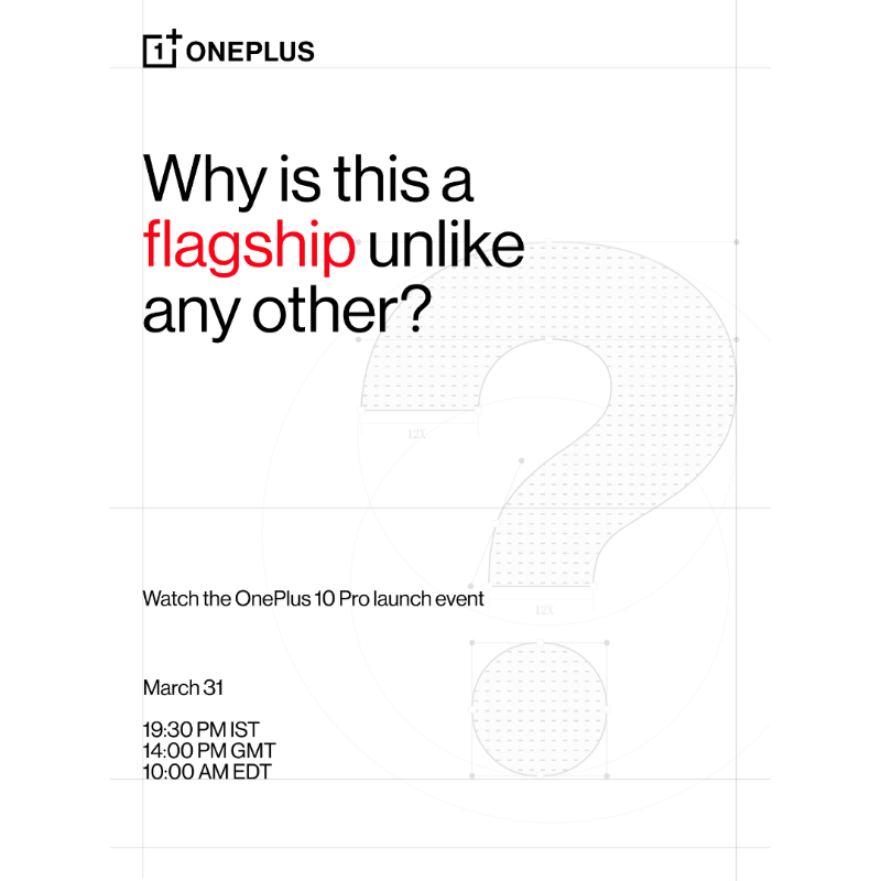 oneplus's tweet photo. Find out at the #OnePlus10Pro launch event, a launch event unlike any other
