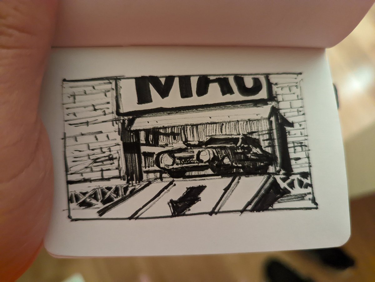 fernandoodle's tweet photo. Car in a garage #sketch https://t.co/qq1MDI0zya