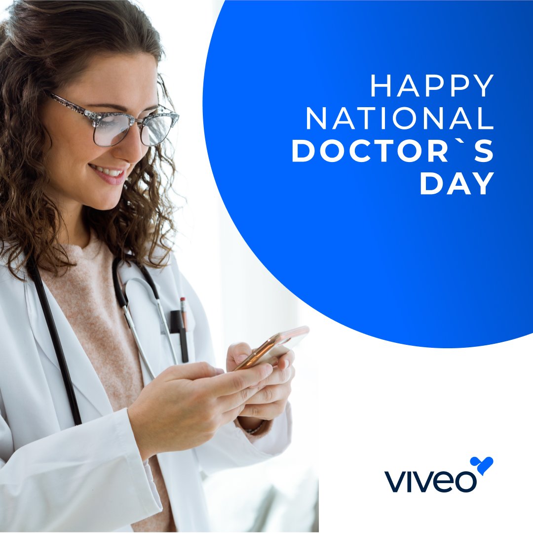 #nationaldoctorsday! 
We are thankful to all doctors providing lifesaving aid on Viveo Health platform. Our licensed doctors help you in the app around the clock wherever you are located at.  
👉 Tell us about a doctor who has made a difference in your life.