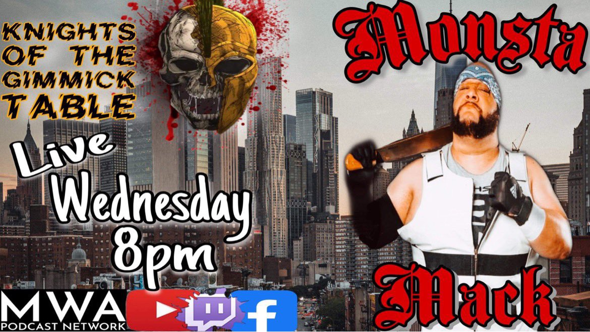 PiersAustin's tweet photo. #MonstaMack Will Be @MWAWORLD Guest On Knights Of The Gimmick Table With @deadprezluciano @its_LowRyda & #kaidelothbrok LIVE Weds 8pm 🇺🇸 est that’s Thurs 11am 🇦🇺 est LIVE On https://t.co/NcTyGFTwx4 & https://t.co/snBYt2V8OF & On All Podcast Platforms Later That Day! https://t.co/Aed7IaugRr