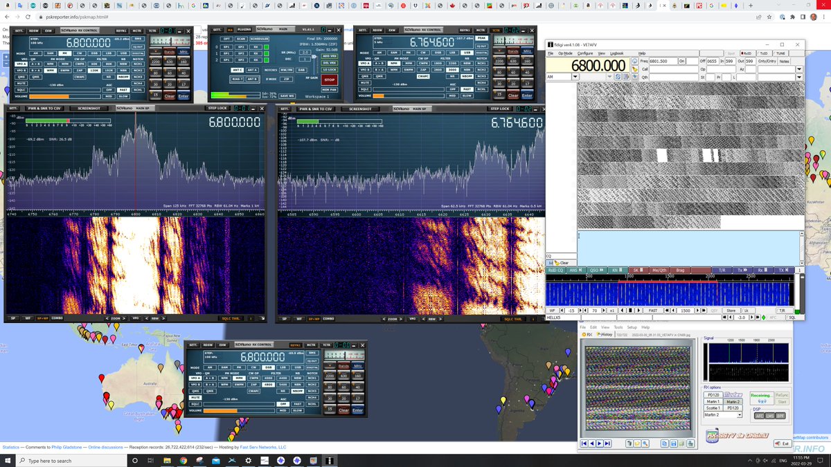 Not sure what to make of this massive #HAARP signal. 6.800 MHz. It's been running for almost 45 minutes as I write this. Monitoring in Vancouver.