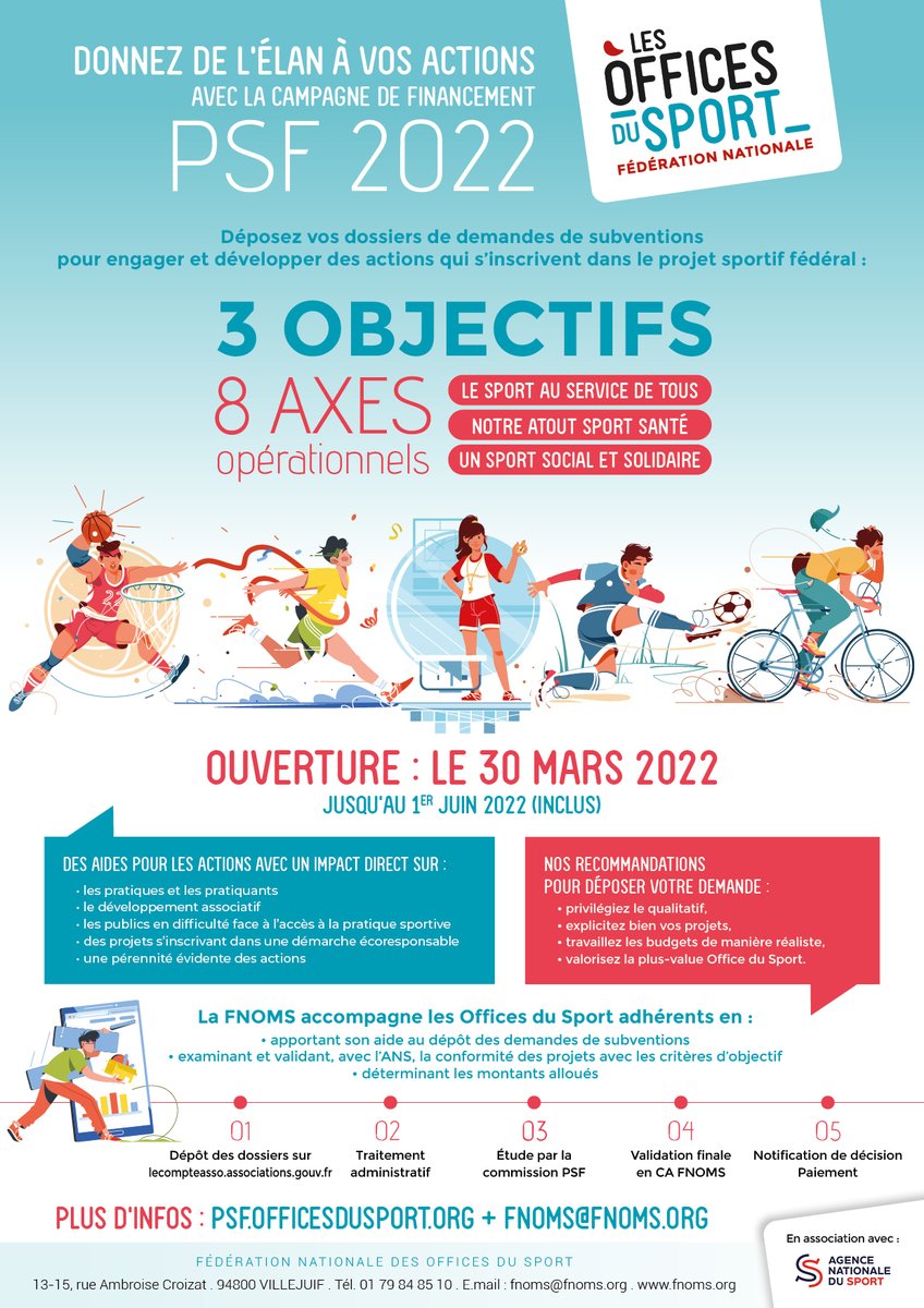 fnoms's tweet photo. Lancement de notre campagne de financement PSF office du sport 2022
découvrez le :
https://t.co/SO7adVb17n https://t.co/GVAvtN0PDS