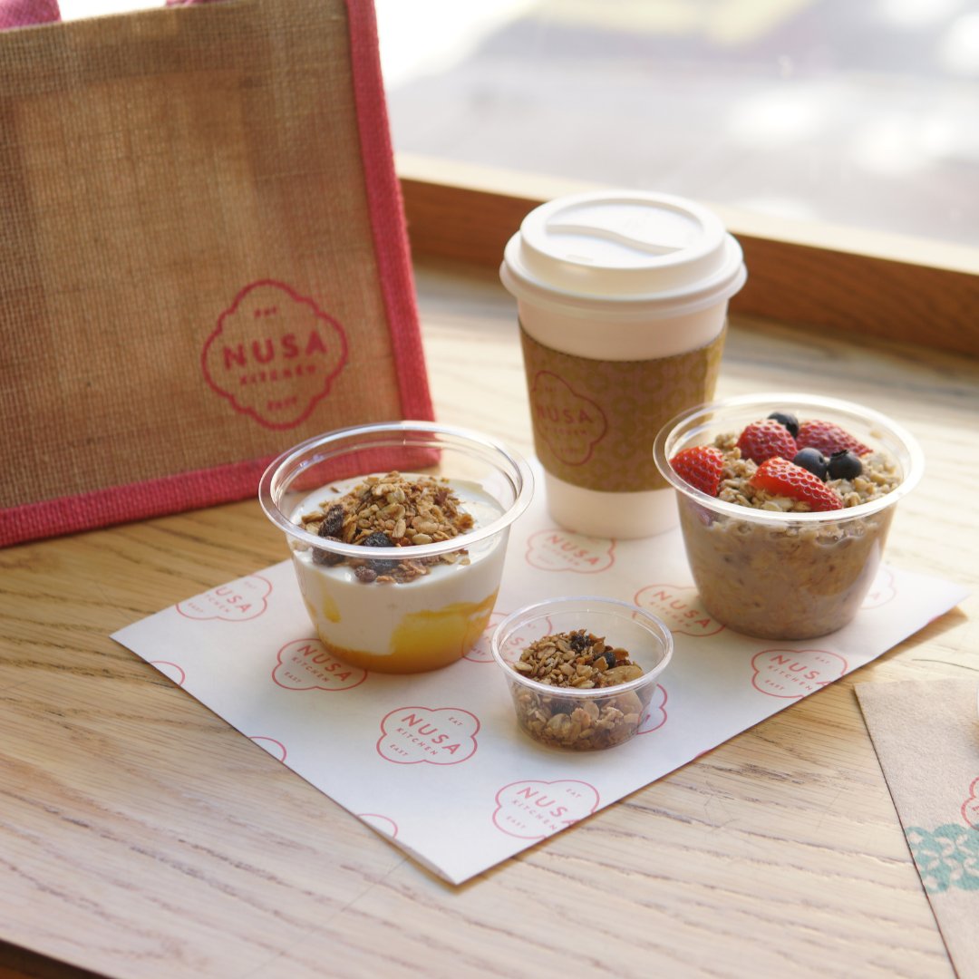 Delicious and nutritious way to start your day. 🥣
Our grab&amp;go breakfasts are bursting with wholesome ingredients. 🥄
Italian roast, 100% arabica coffee is £1 with any breakfast item! ☕️

#nusakitchen #breakfasttime #breakfastlover