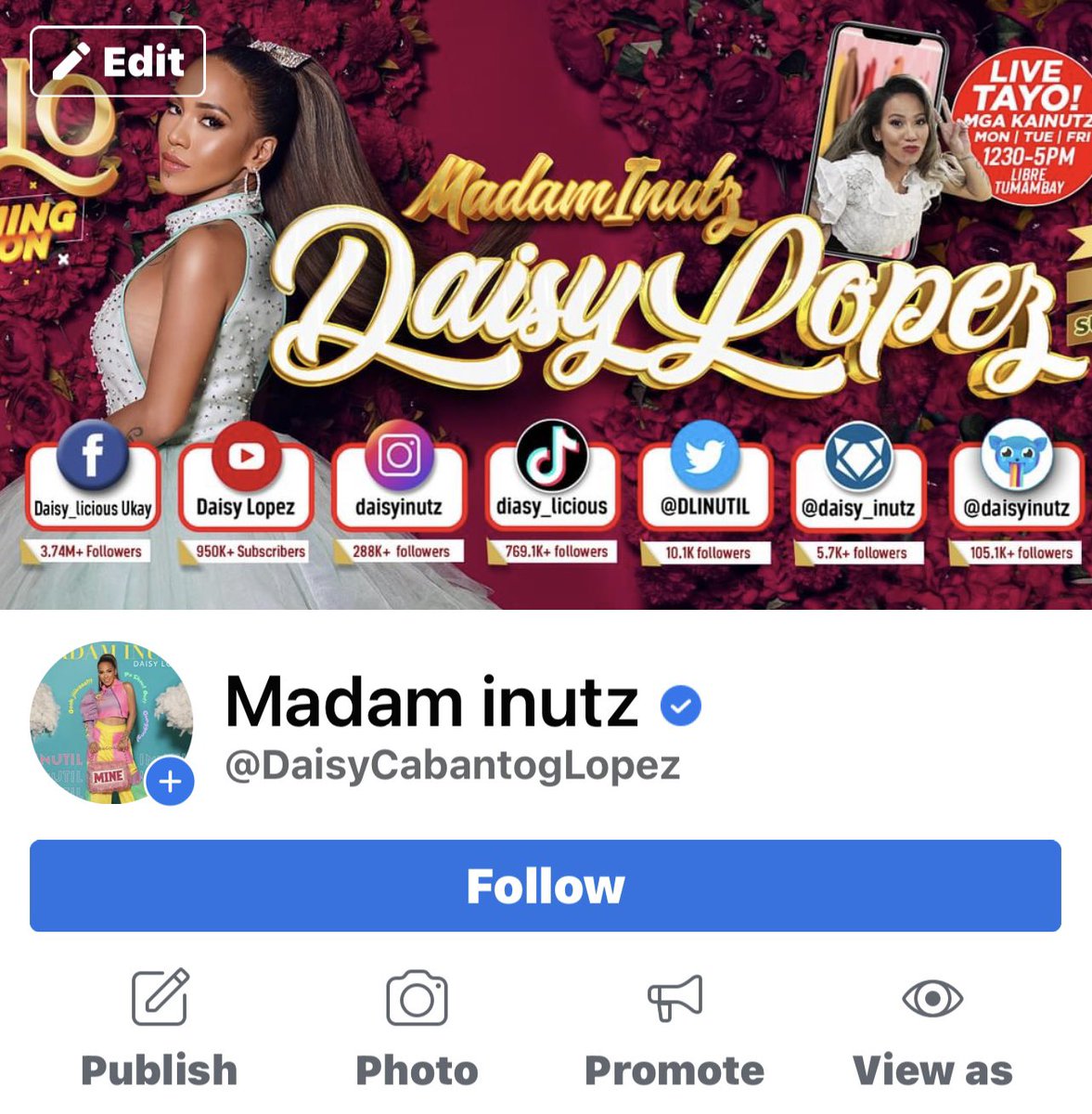 madaminutz20's tweet photo. YEHEEEY‼️ NA VERIFIED BLUE CHECK FANPAGE NI MADAM INUTZ NYO NGAYON‼️ IBIG SABIHIN SIGNIFICANT AT RELEVANT NA PALA AKO SA COMMUNITY‼️ ASAHAN NYO GAGALINGAN PA NI INUTZ AT PAG BUBUTIHAN ANG TRABAHO KO AT HANDANG TUMULONG SA MGA TAONG NANGANGAILANGAN‼️SALAMAT @sirwil75 https://t.co/nLE3VVRs73