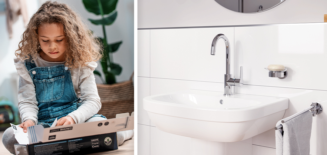 grohe's tweet photo. What’s in the box? Your brand new #GROHE #Start bathroom faucet and everything you need to fit it yourself. Easy instructions, the handy QuickTool and access to how-to QuickVideos will help you do your #bathroommakeover in style! Explore QuickFix at https://t.co/ebIjVa4Mjq https://t.co/5hUEpH2tIM