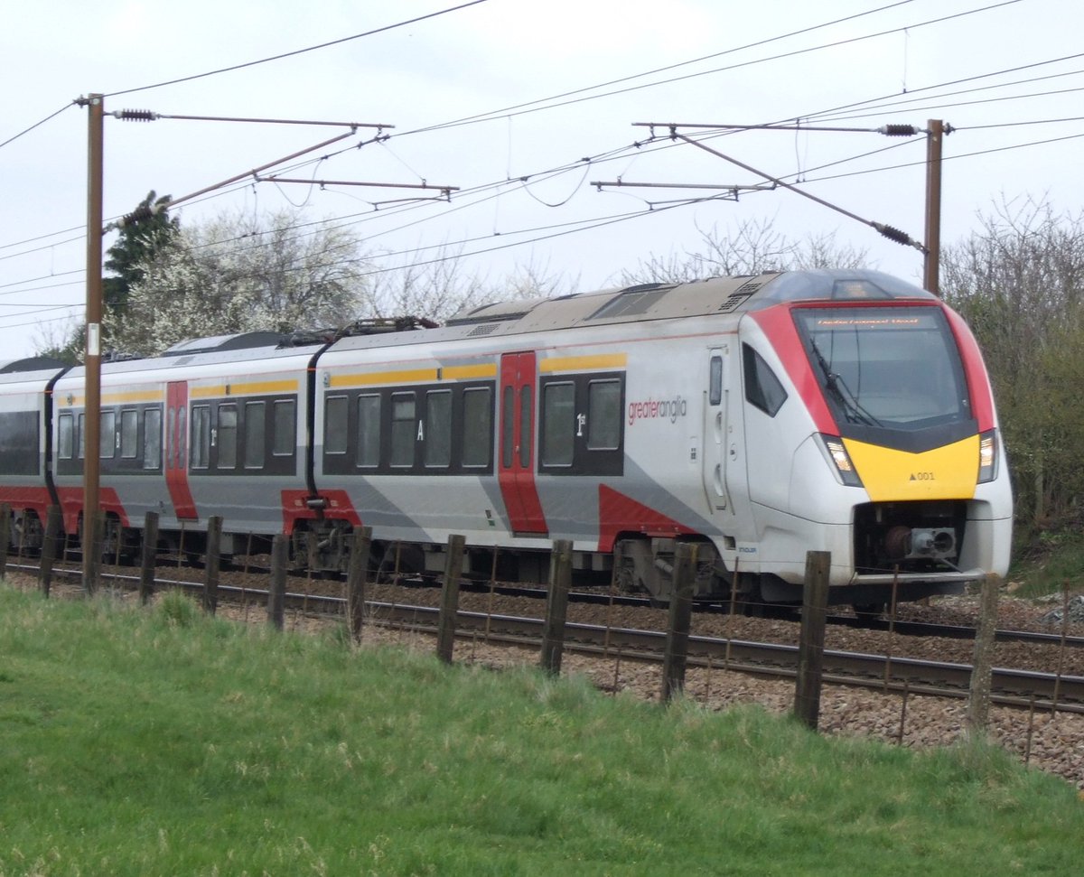 Paul_Morris_74's tweet image. Well.... actually its an electric multiple unit, one of the new Stadler Class 745/0 units that operate the Norwich - Liverpool Street services. First class is usually at the London end of the train, hence I guessed which side of the crossing you were sat! #geekoverload