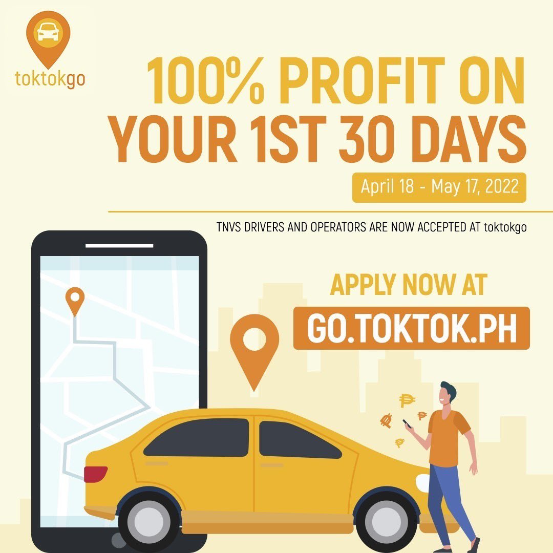 toktok_operator's tweet photo. Apply as Toktok Driver
Website:
https://t.co/oF4B0PgEtH
Download the toktok app, save the referral code PPS3941451 (First time users)
#deliveryph #tnvs #toktok https://t.co/aJUOFZCvfI