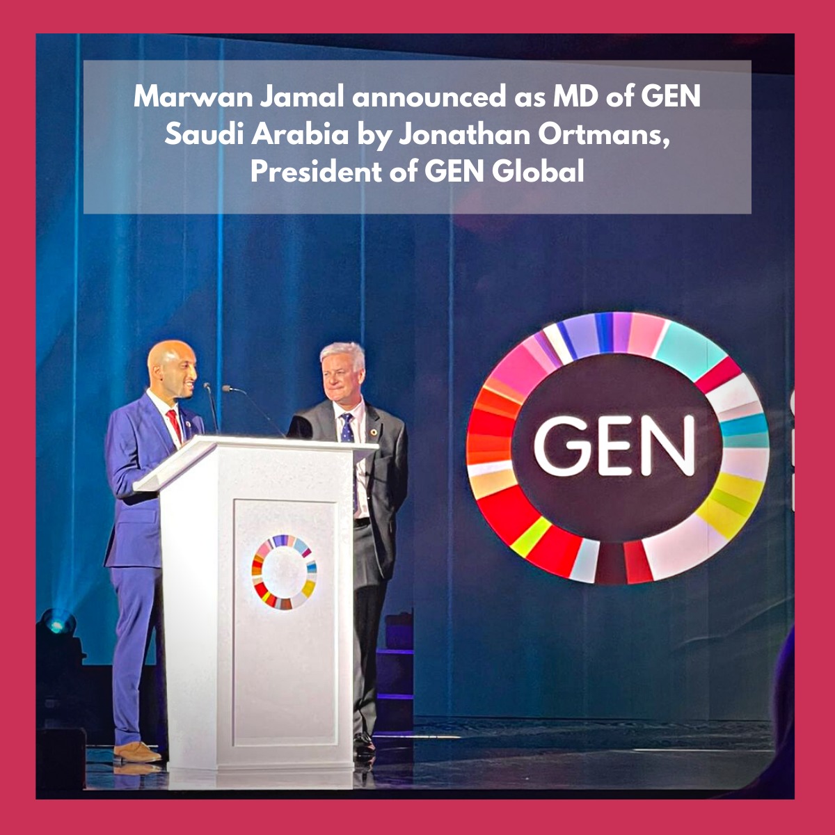 GenforIndia's tweet photo. Congratulations to @MarwanWJamal on being appointed as MD of GEN Saudi Arabia. 

@Jortmans @yatinthakur @jeevabhat @unleashingideas @MonshaatSA https://t.co/8I8AakxP8a
