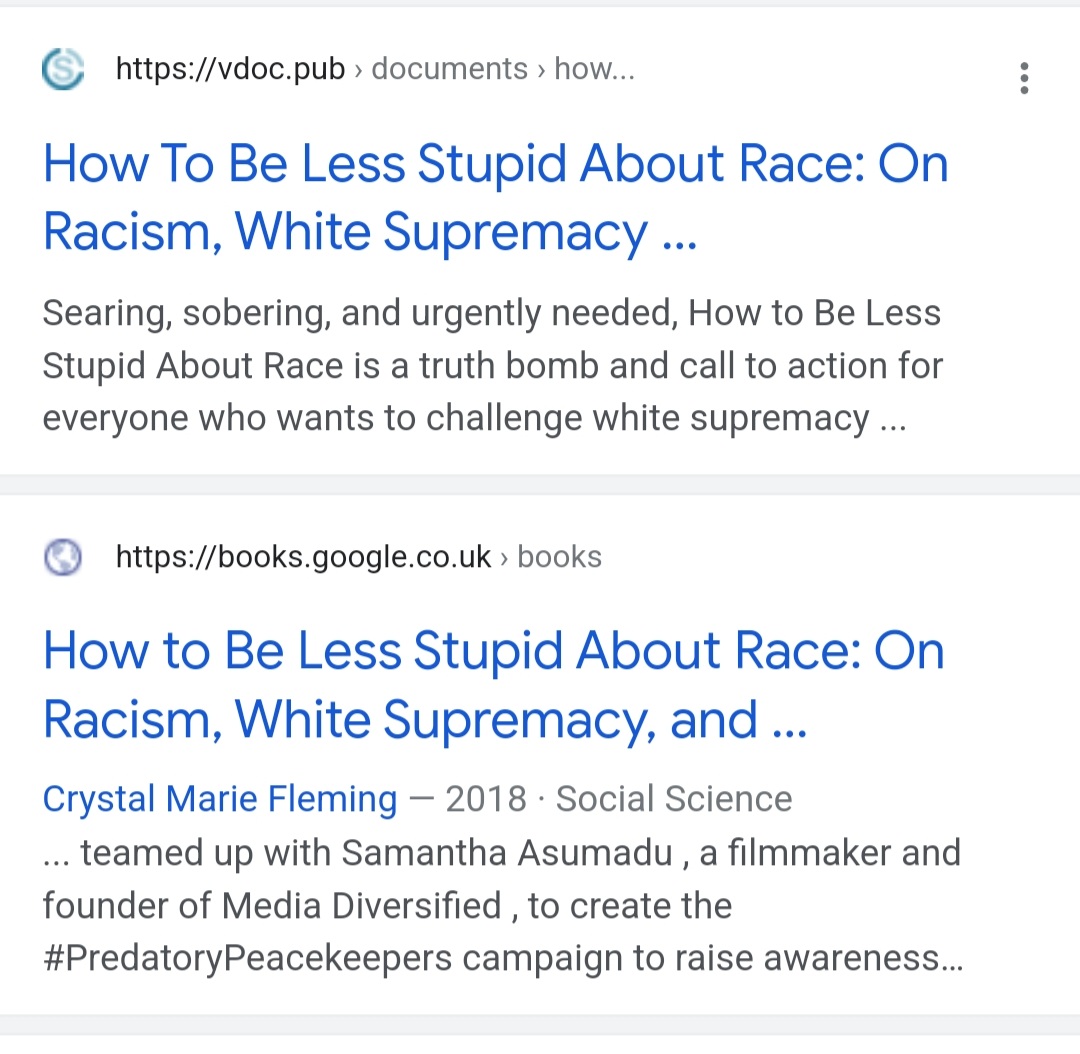 SamanthaAsumadu's tweet photo. OmG I just realised who @alwaystheself is! She wrote How to Be Less Stupid about Race https://t.co/BYiDt2Wi3k
in which she mentioned mine and @KGuilaine's #PredatoryPeacekeepers campaign! https://t.co/lzCB8J1nDW