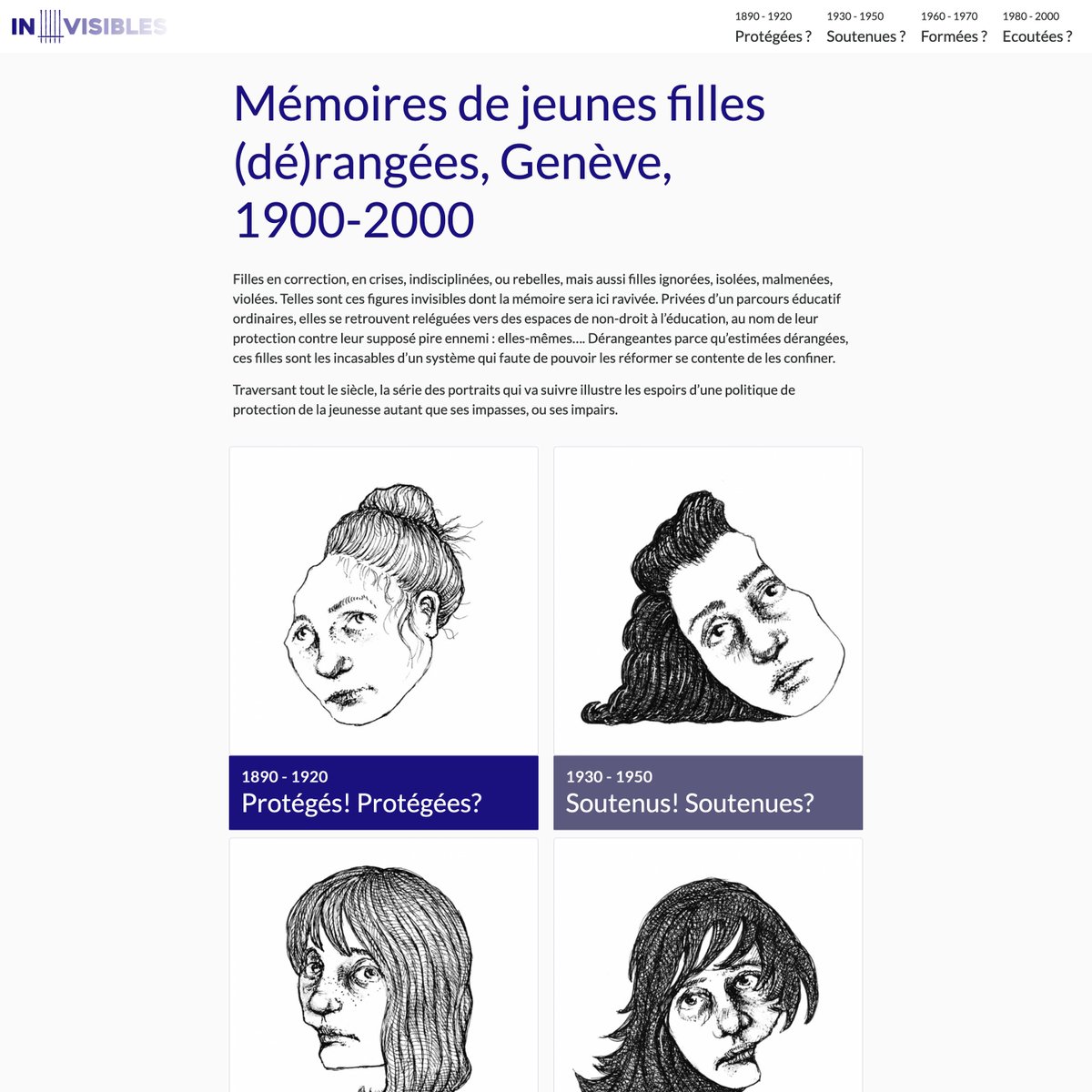 ArchivesAIJJR's tweet photo. « Invisibles. Mémoires de jeunes filles (dé)rangées, Genève, 1900-2000 ». Une exposition en ligne qui dévoile le parcours des enfants placés dans la Suisse du XXe siècle, en insistant sur le sort fait aux filles. À voir, à lire et à écouter! https://t.co/9GqGbfNOpp https://t.co/O84GfxUyZc