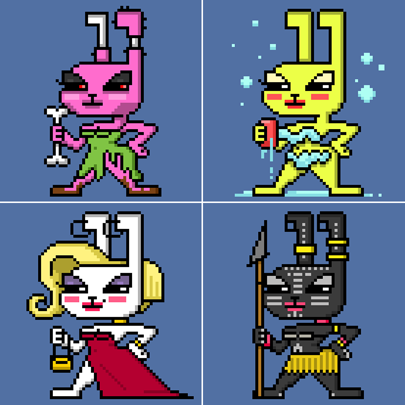 New characters in the "Pani Bunny" collection
nft.moonrabbit.com/collection/0xA…
<a href="/moonrabbitAZ/">Moon Rabbit</a> $AAA  #PanKrol #pixelart #NFTCollection #NFT