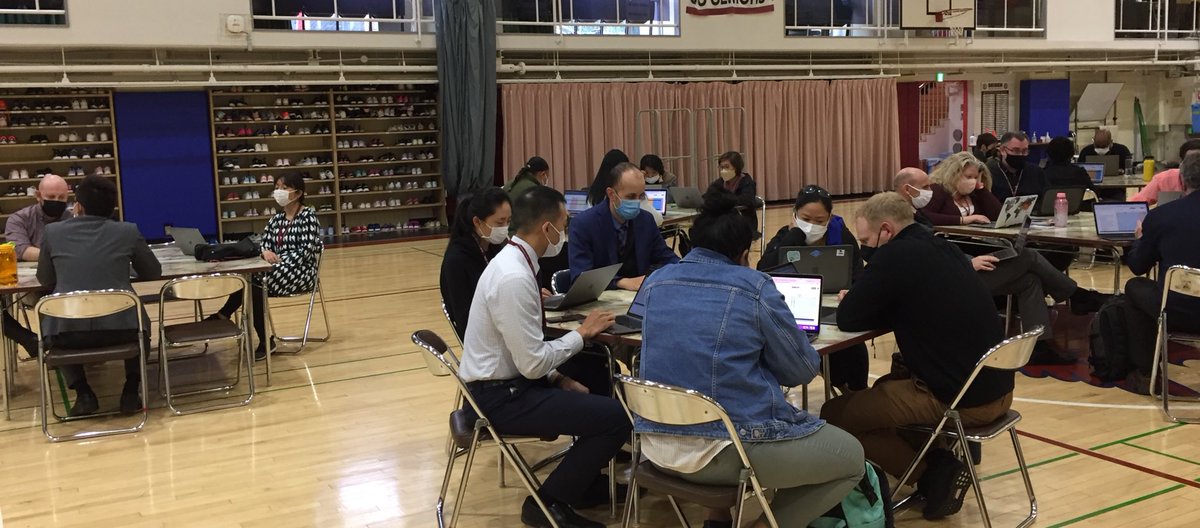 Middle school and high school teachers are mapping ICT skills in our division meeting today.