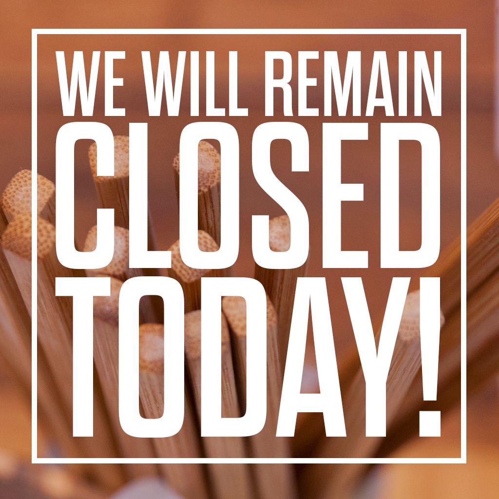 Due to staff issues we will remain closed today. 
But to make up for it we will be open on Sunday! 

Much love, 
Team Tsukemono

#closed #today #wednesday