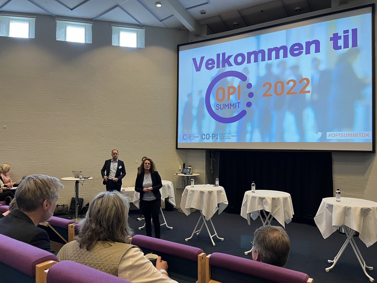 OPI Summit 2022 er skudt igang af @DianaAHNielsen og @ClusterDanish, Center for Offentlig-Privat Innovation m.fl. Det bliver spændende at høre hvad der sker af nye ting… 
#OPISUMMITDK
#innovation #PPP #dksundhed #dkpol #dkpol