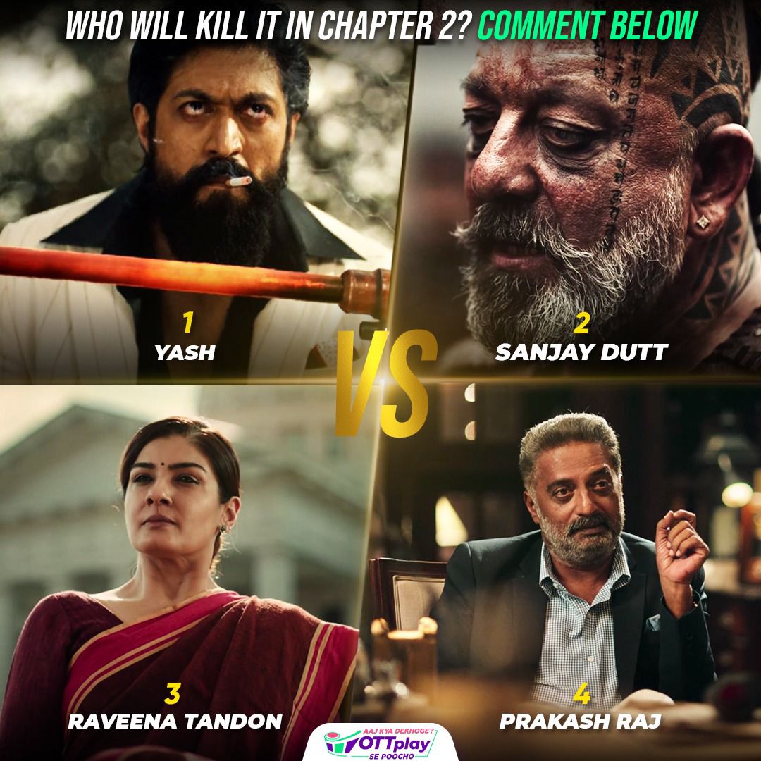 ottplayapp's tweet photo. The players are even more this time, and the game is deadlier than ever. 
Who will rule the KGF in Chapter 2? Tell us in the comments

#KGFChapter2Trailer  #KGF2onApr14  #kgfchapter2firstlook  #YashBOSS𓃵  #rockingstaryash #sanjaydutt #raveenatandon #prakashRaj #ottplay https://t.co/GGqOR0AwRc