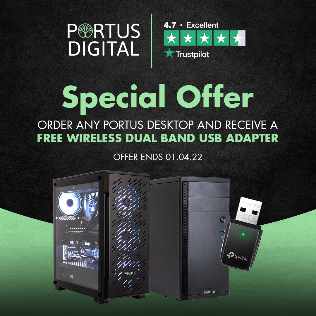PortusDigital's tweet photo. ** SPECIAL OFFER - 2 DAYS REMAINING **

Order any Portus Desktop and receive a FREE Wireless Dual Band USB adapter!

https://t.co/EYF6mjvwd5 https://t.co/3UZgymNlgV