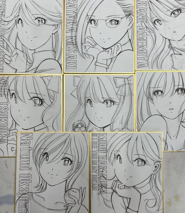 ミニ色紙 ミニ色紙 これから色塗りです。 4月7〜12日横浜元町で個