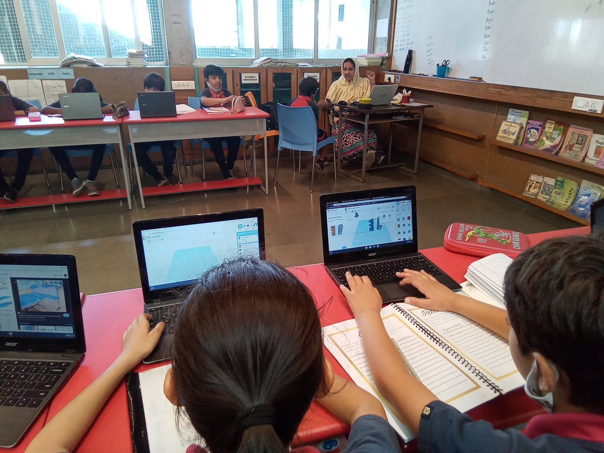 Priyafh's tweet photo. G4 Ss in dialogue with other Ss and teachers to understand their needs & getting insights to define a problem/meet their goals for applying #designthinking under the given themes of their #projectbasedlearning #Grade4FS #ibpyp #fssurat @diptirulz1 @Ms_Ritu https://t.co/6JNsi1pE2C