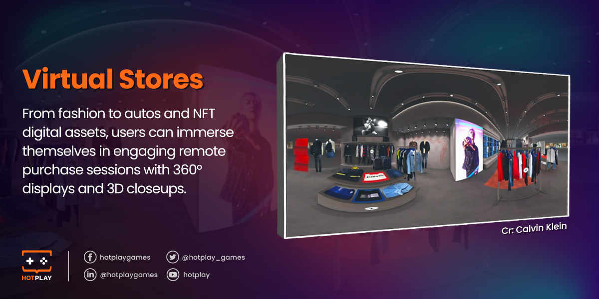 HotPlay_Games's tweet photo. 🚀 How can marketers and brands utilize Metaverse in their marketing? Here are a few examples to get you started!

@HotPlay_Games #InGameMarketing #Metaverse #DigitalMarketing #Marketing #VirtualReality https://t.co/g2bvV8PXhi