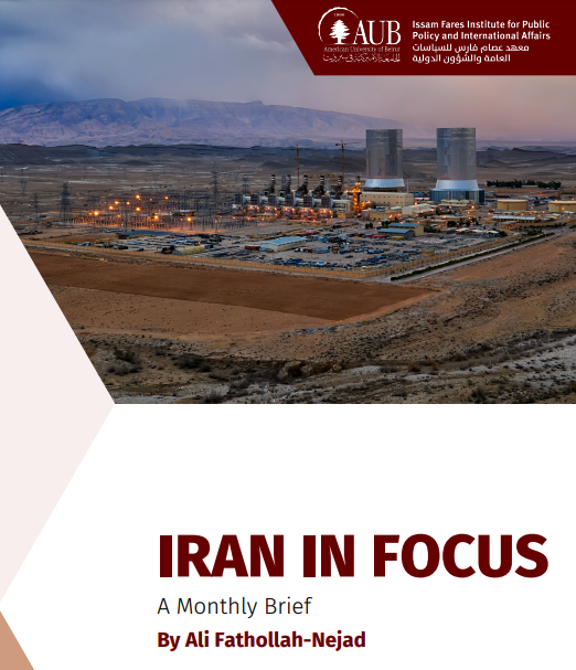 ifi_aub's tweet photo. In its 2nd issue, #IraninFocus looks at the unveiling of a new solid-fuel missile in Iran, a hotly-debated leak about top-level IRGC corruption, the Iranian President’s visit to Qatar, and more.
Read this issue by IFI Fellow @AFathollahNejad ⬇️
https://t.co/sJmHs3G5if https://t.co/QB7YPR6uDl