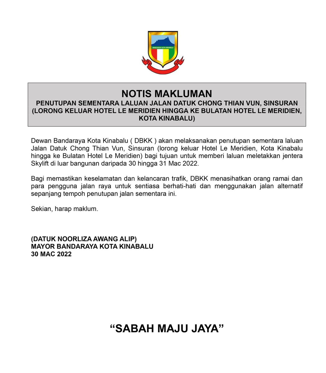 Dewan Bandaraya Kota Kinabalu tweet media