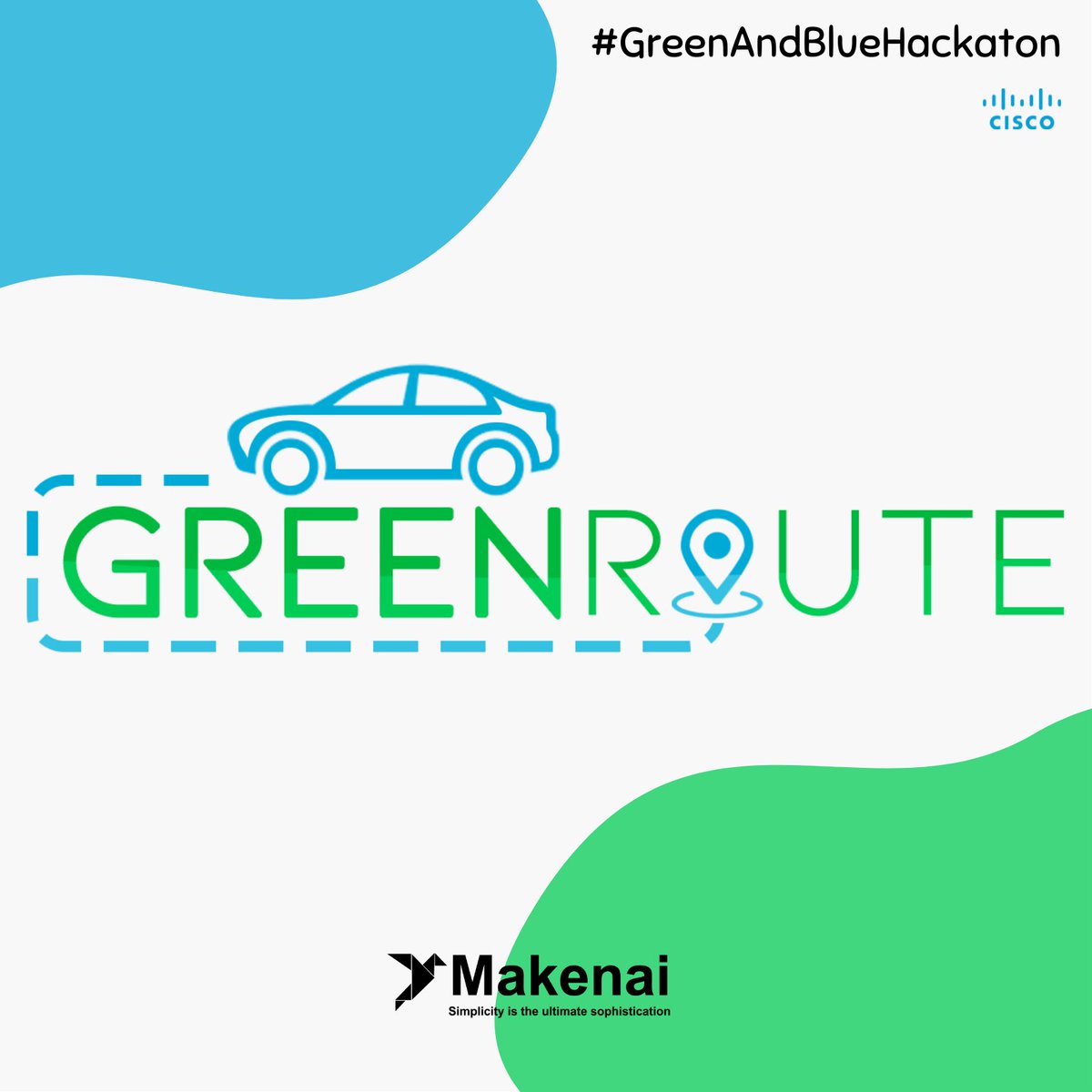 TeamMakenai's tweet photo. Hoy presentamos en la #GreenAndBlueHackaton de @Cisco nuestro proyecto #GreenRoute. ¿Queréis saber de qué se trata? Estad muy atentos a nuestras RRSS que os lo contaremos todo 🤭
¿Qué harías tú para resolver problemas globales de sostenibilidad? https://t.co/NWANIhQlOx