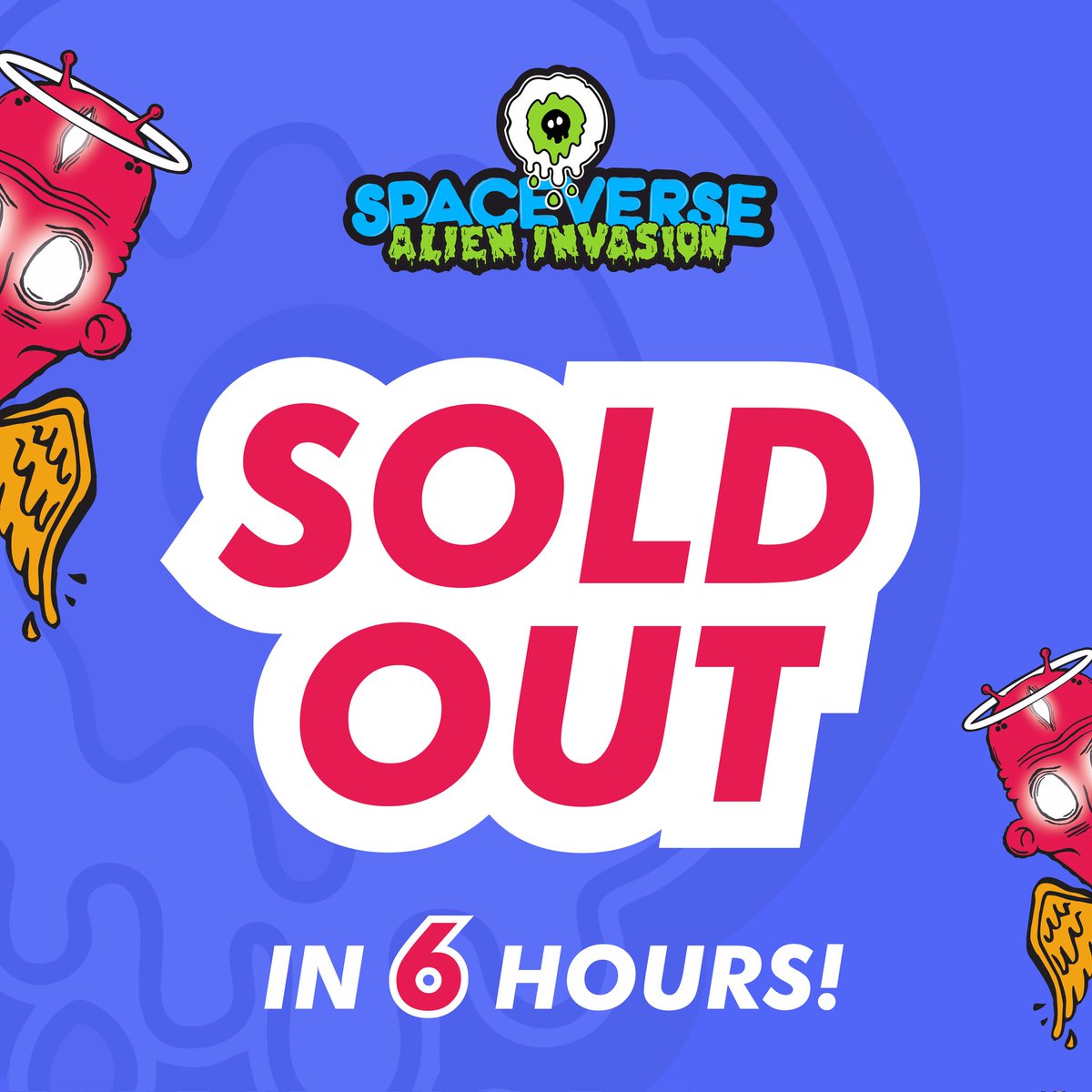 SpaceVerseNFT's tweet photo. Another amazing result.

SOLD OUT THIS WEEK! IN JUST 6 HOURS!

Collection:  https://t.co/MxXm67K1Wk 🛸

Join the Community: https://t.co/QkrOYpz8Dz 👽

#nft #nfts #nftdrop #nftcollection #cro #crypto https://t.co/f7wl2hqYJx