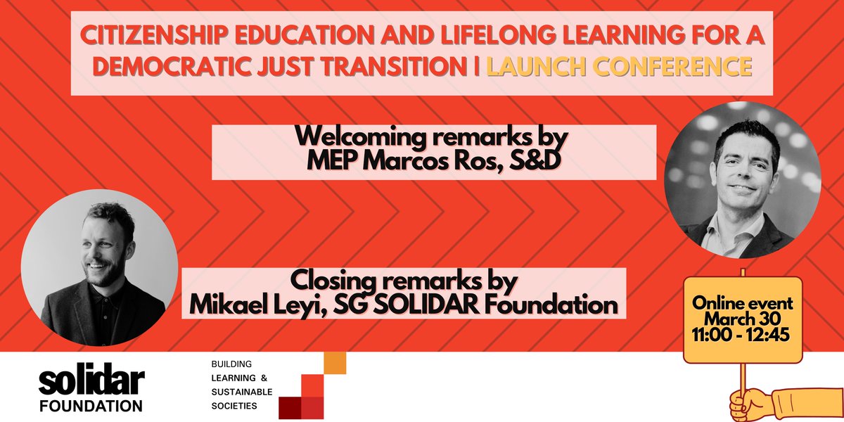 Solidar_EU's tweet photo. ๐ดThe #CLLMonitor 2021 launch event starts at 11AM
๐ฃ๏ธOpening the discussion, we have @mrossemp, MEP @TheProgressives & our SG @LeyiMikael will close the session!
You can also follow the livestream here๐บ
https://t.co/q3imZkmCtC https://t.co/gvaraPzB6j