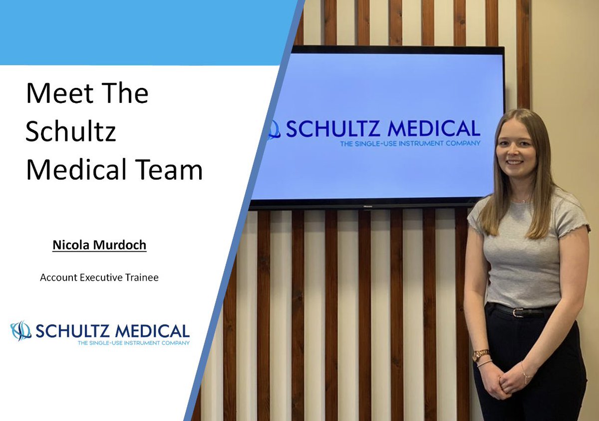 Meet the new starter at Schultz Medical-Nicola Murdoch.
She is our account executive trainee in charge of helping
our company grow by finding leads and closing sales deals with clients.
#medical #medicalstudent #schultzmedical
#medicalinstruments #medicalsupplies #medicalsupplier