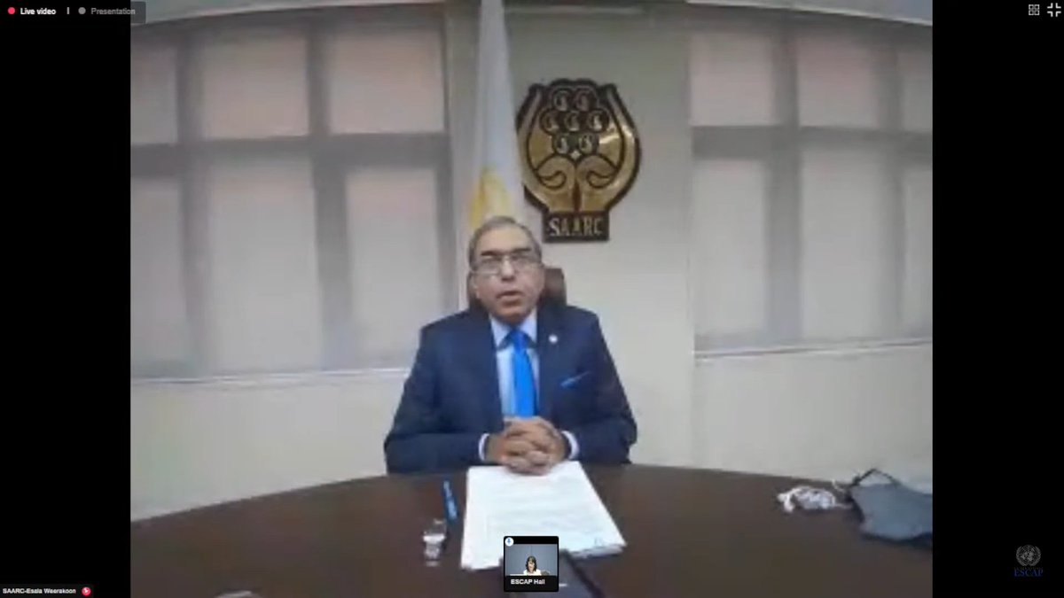 SSWA_UNESCAP's tweet photo. H.E. Mr. Esala Ruwan Weerakoon, Secretary-General of @SaarcSec shared perspectives on #subregional cooperation at the #APFSD & complemented @SSWA_UNESCAP for 5th #SouthAsia SDG forum, creation of #SANSSDGPROJECT &report on Achieving #SDGs in South Asia
@UNESCAP @RajanRatna https://t.co/jFJ7Av83a9