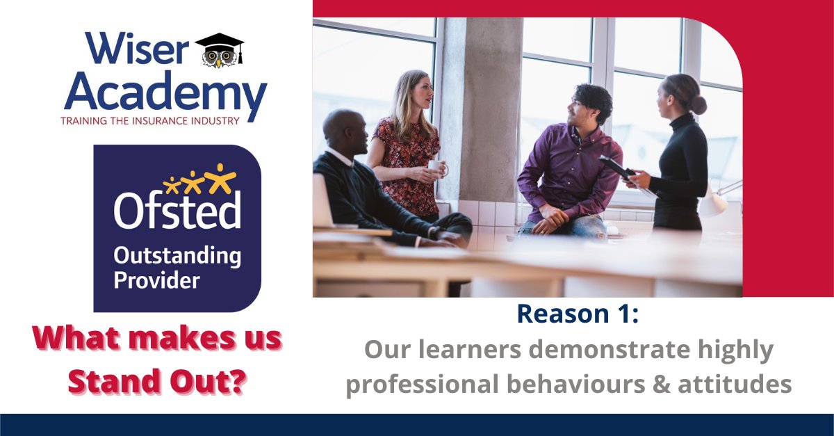 AcademyWiser's tweet photo. We are an Outstanding Provider!
Adding value to our learners and their performance is of the utmost importance to us.
This is highlighted in our Ofsted report here:
 https://t.co/h3wCm2Y2Ru
#insurance #apprenticeships #Oustanding https://t.co/rGq3jr9Zk8