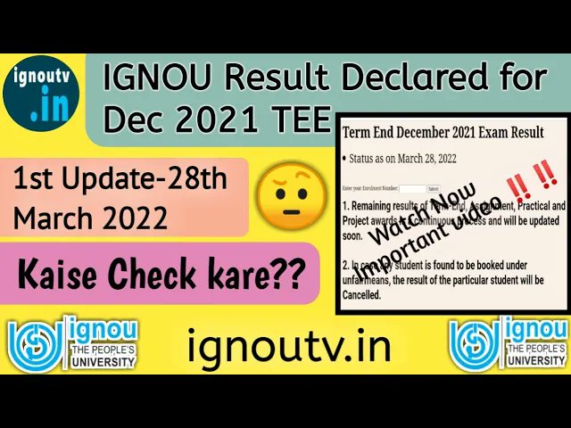 ignouonlinehelp's tweet photo. 1st UPDATE - IGNOU Result DECLARED for Dec 2021 TEE | CHECK NOW !!!!!!!!!!
https://t.co/xv7jjGzQEa
https://t.co/xv7jjGzQEa

#IGNOU #IGNOUTV #ignouonlinehelp  #ignouresultdec2021tee #ignouresult2021 #Ignouresulttermendexam #ignouexamresult #ignoulatestupdates #IGNOUTVYOUTUBE https://t.co/OEe8oYKw4m
