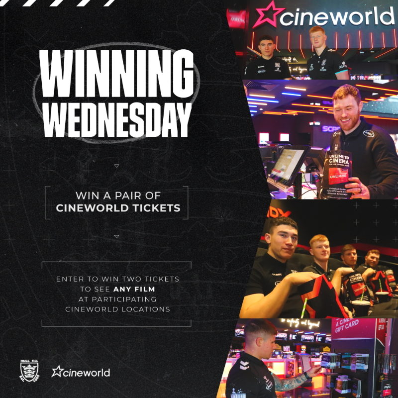 hullfcofficial's tweet photo. 🎁 𝗪𝗜𝗡𝗡𝗜𝗡𝗚 𝗪𝗘𝗗𝗡𝗘𝗦𝗗𝗔𝗬 🎁

📽️ Get your hands on a pair of tickets to see a film of your choice, courtesy of our friends at @cineworld! 👀

Just retweet this post, and tag who you'd take with you in the comments! 🍿

⚫️⚪️ #COYH