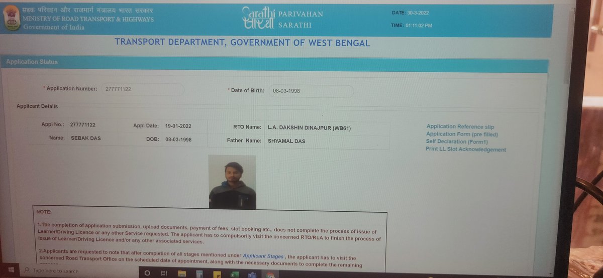 Sebak04663969's tweet photo. @TransportWest  @FirhadHakim 
It's been 2month my aplication is pending in RTO lvel.Ive alredy crack the exam.Those who have contcted with broker alrdy recved their licence.I've
Called many times but no answer from Balurghat RTO office. Requesting u to please help me on this sir. https://t.co/EIUdi5pDes