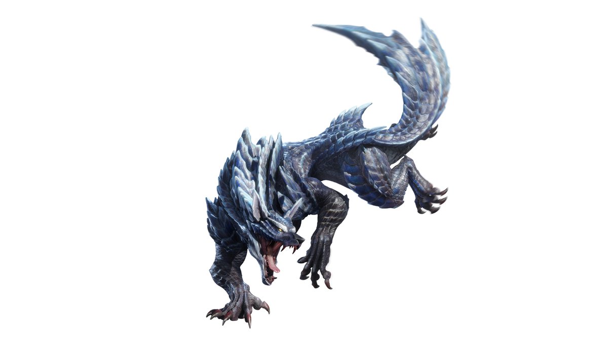Sunbreak Monsters: Lunagaron An azure-colored Fanged Wyvern with an organ  that chills the air it inhales, which then circulates throughout its body  in a unique form of thermoregulation. #MHRise https://t.co/dik47r164N