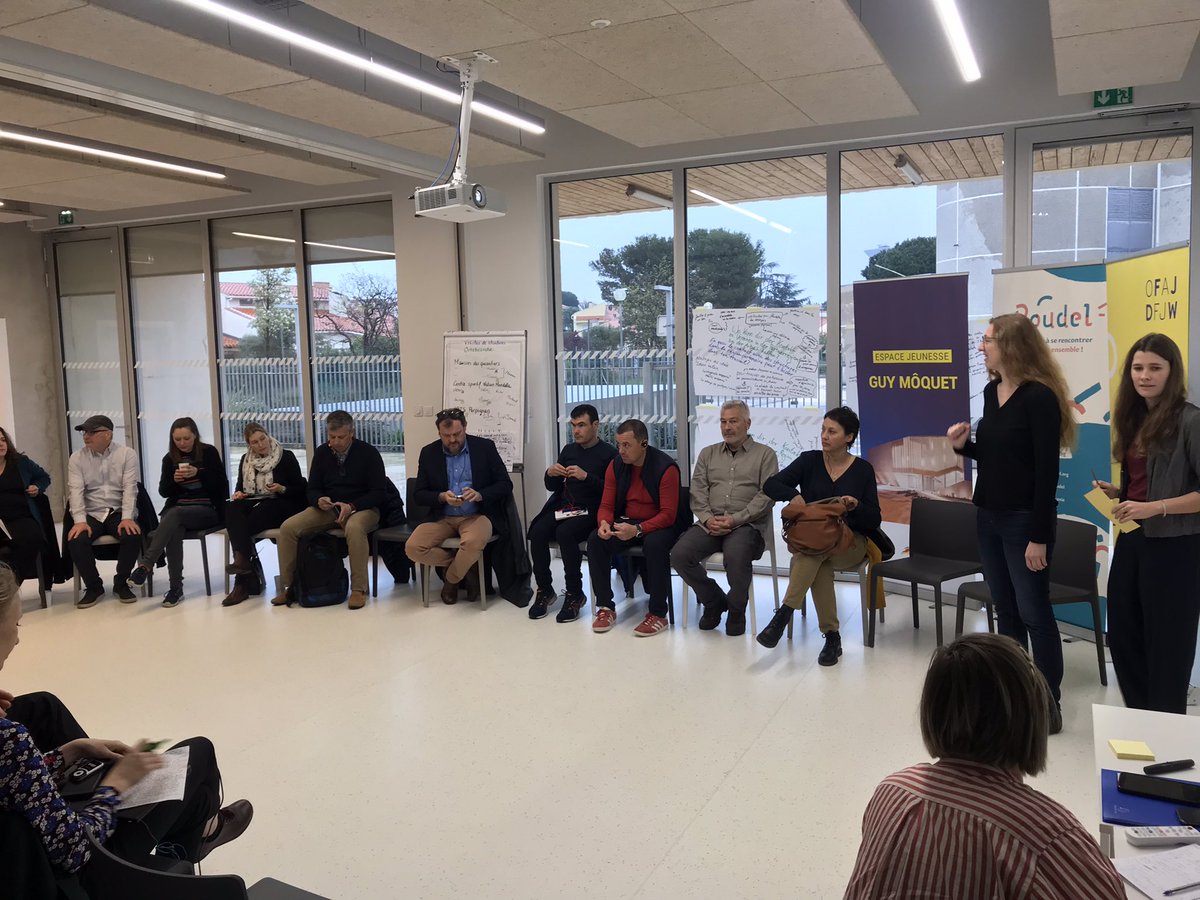 MdEuropeNimes's tweet photo. @SarahJNeis référante Sachsen Thüringen et Michael Stange référant Occitanie du Fonds citoyen franco - allemand @dfbf_fcfa présent au séminaire de lancement du réseau Diversité et Participation @ofaj_dfjw à Castebany au côté de @TobiasBtow https://t.co/cSfUFkLMZZ