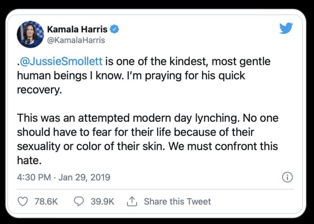 RedFoxHotSauce's tweet photo. @VP @POTUS That’s weird, the only modern-day lynching I can recall is the lynching of @JussieSmollett. How’d that work out @VP @KamalaHarris? Did you confront that hate? #idiots #DemocratsLie #LiberalismIsAMentalDisorder #KamalaHarris #JussieSmollett https://t.co/SCPFP9fiZY