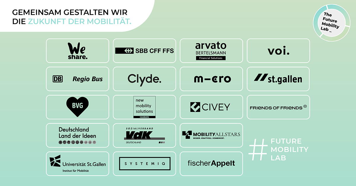 Land_der_Ideen's tweet photo. Wir freuen uns, Teil des neu gegründeten #FutureMobilityLab zu sein und dort gemeinsam mit namhaften Unternehmen, Städten und Verbänden die #Verkehrswende mit Fokus auf #SharedMobility mitzugestalten! @fischerAppelt @HSGStGallen @SYSTEMIQ_DE https://t.co/A8D3lyAKfZ