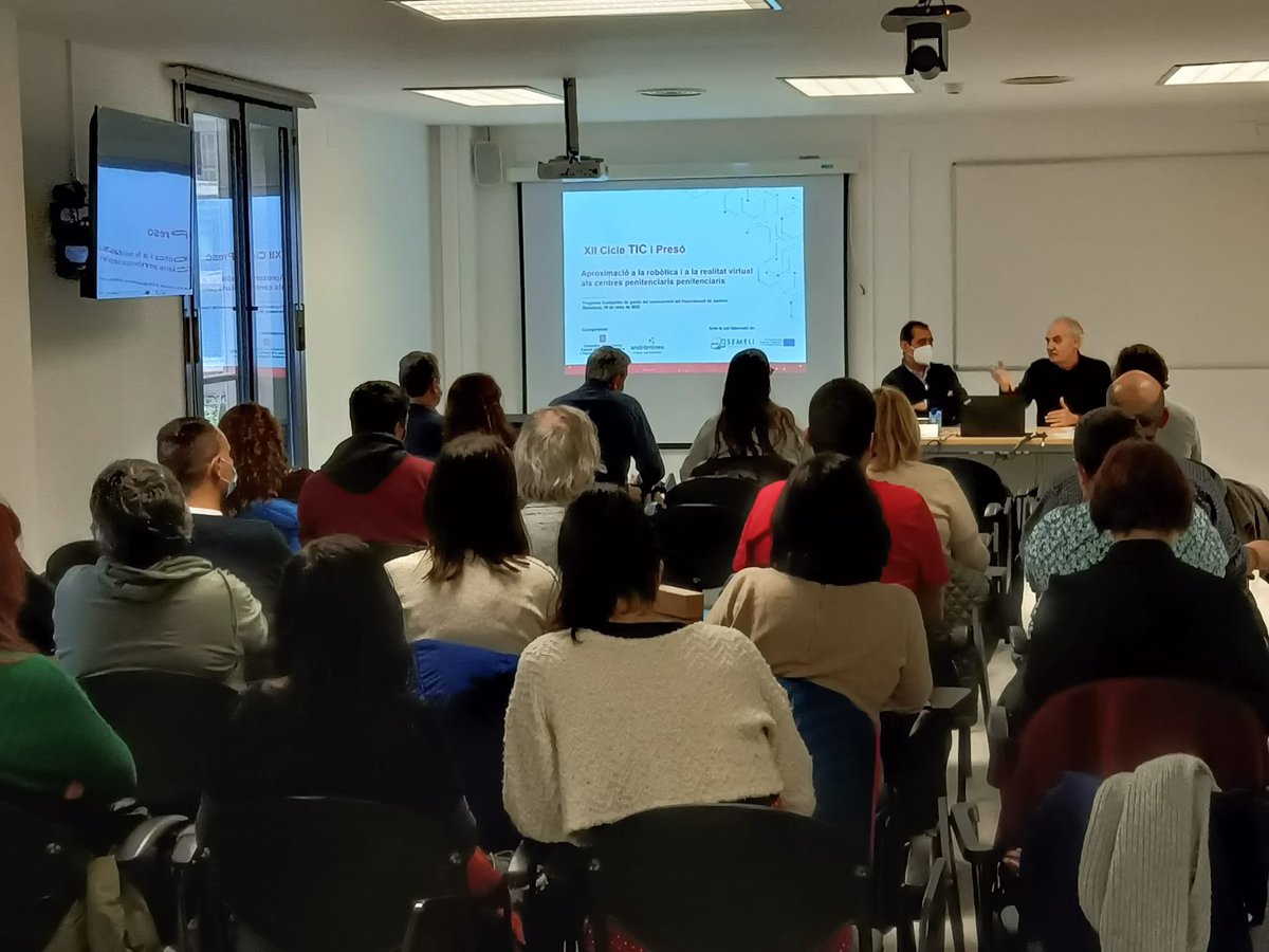 Andromines's tweet photo. Tot a punt per a una nova edició de #TiciPresó que dóna continuïtat a la jornada de presentació del projecte europeu #SEMELI realitzada el març de 2021 i en la qual vàrem presentar les darreres innovacions en projectes TIC que es porten a terme als #centrespenitenciaris https://t.co/z5NtEljVli